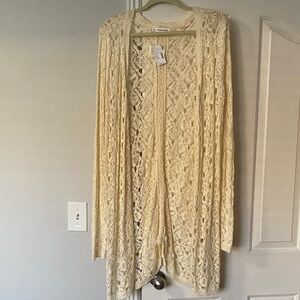 Maurices Ivory Lace Cardigan